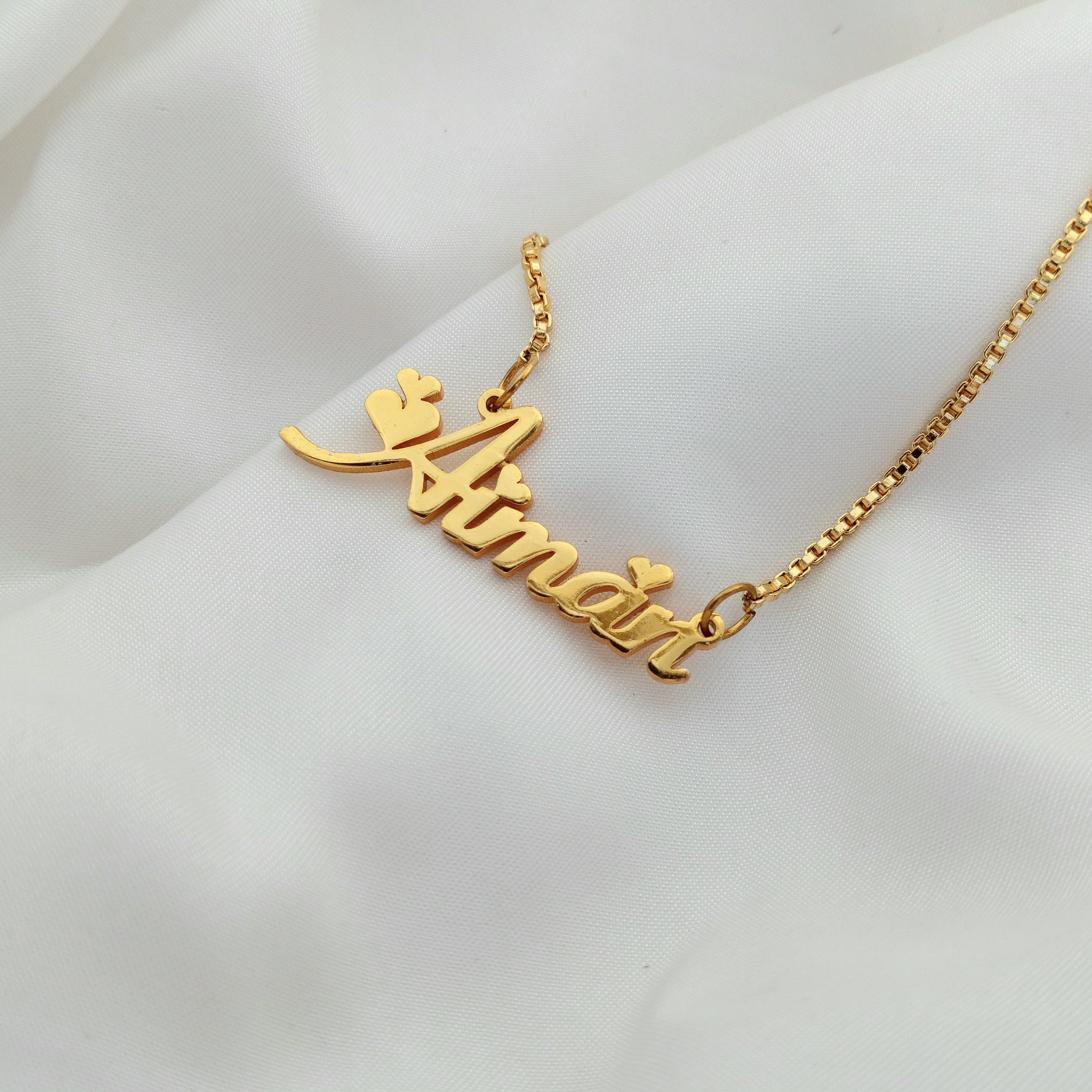 Fiolex Hearts Personalized Name Necklace