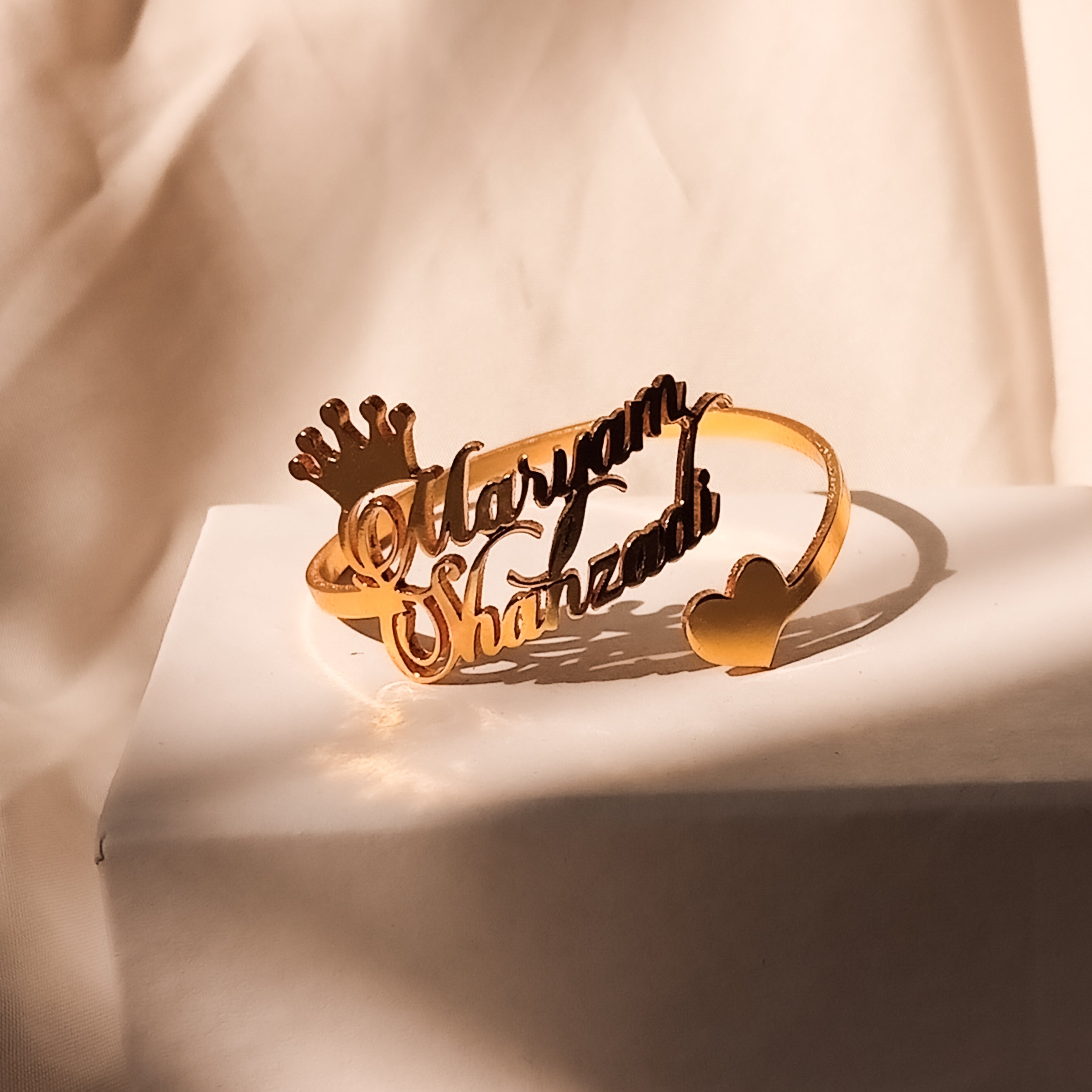 Candle Script Queen Name Bangle