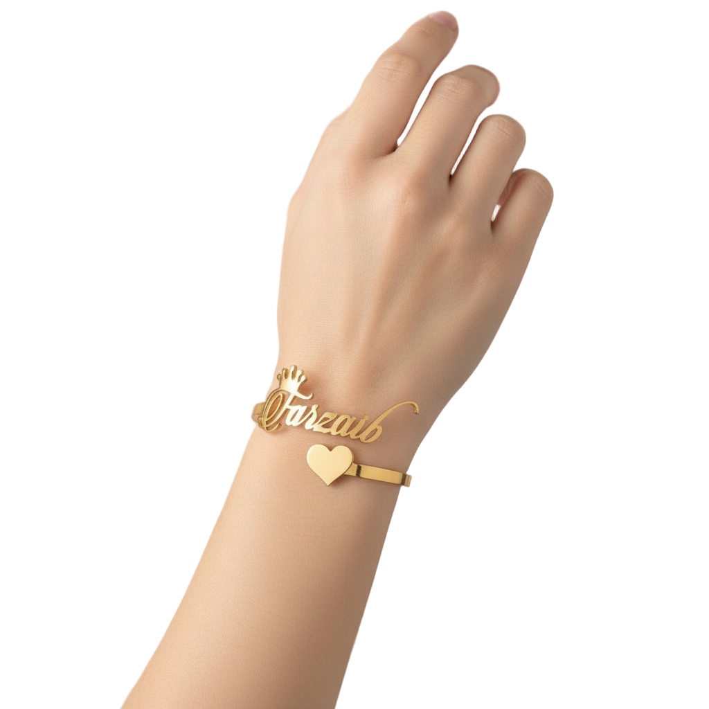 Candle Script Queen Name Bangle