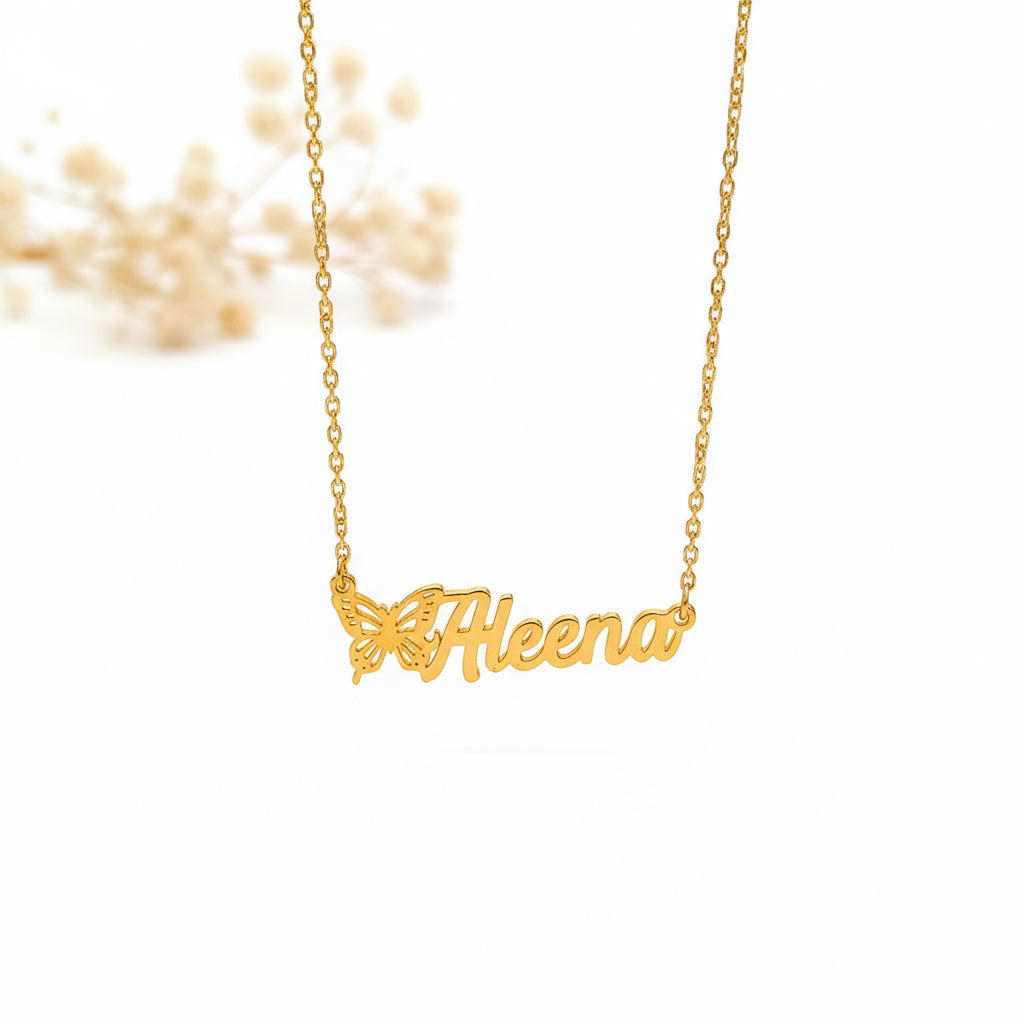 First Butterfly Name Necklace