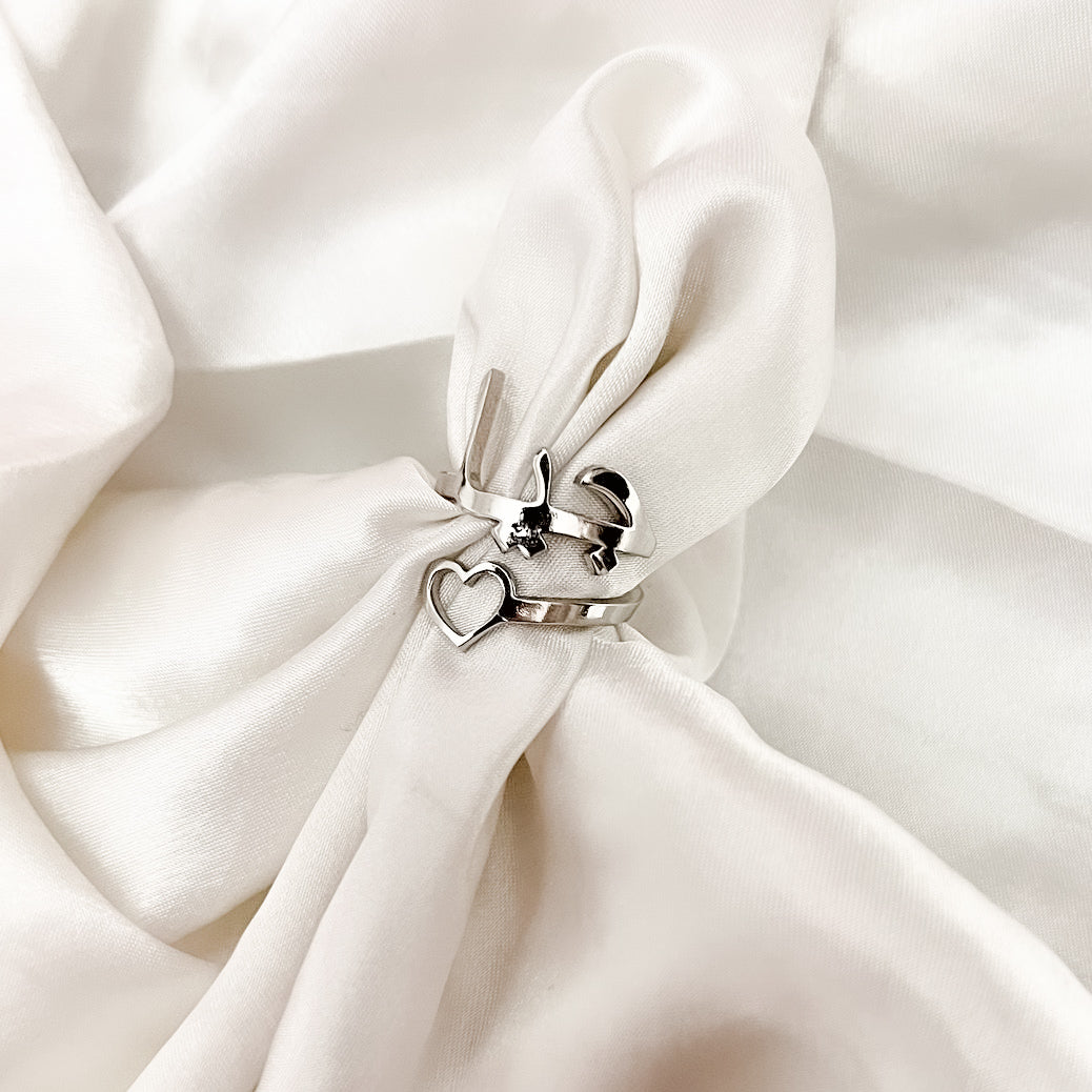 Arabic Heart Personalized Name Ring