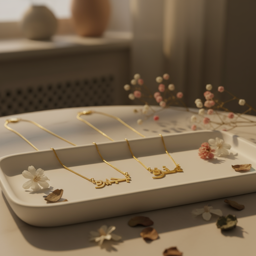 Bundle of 2 Custom Arabic Name Necklaces