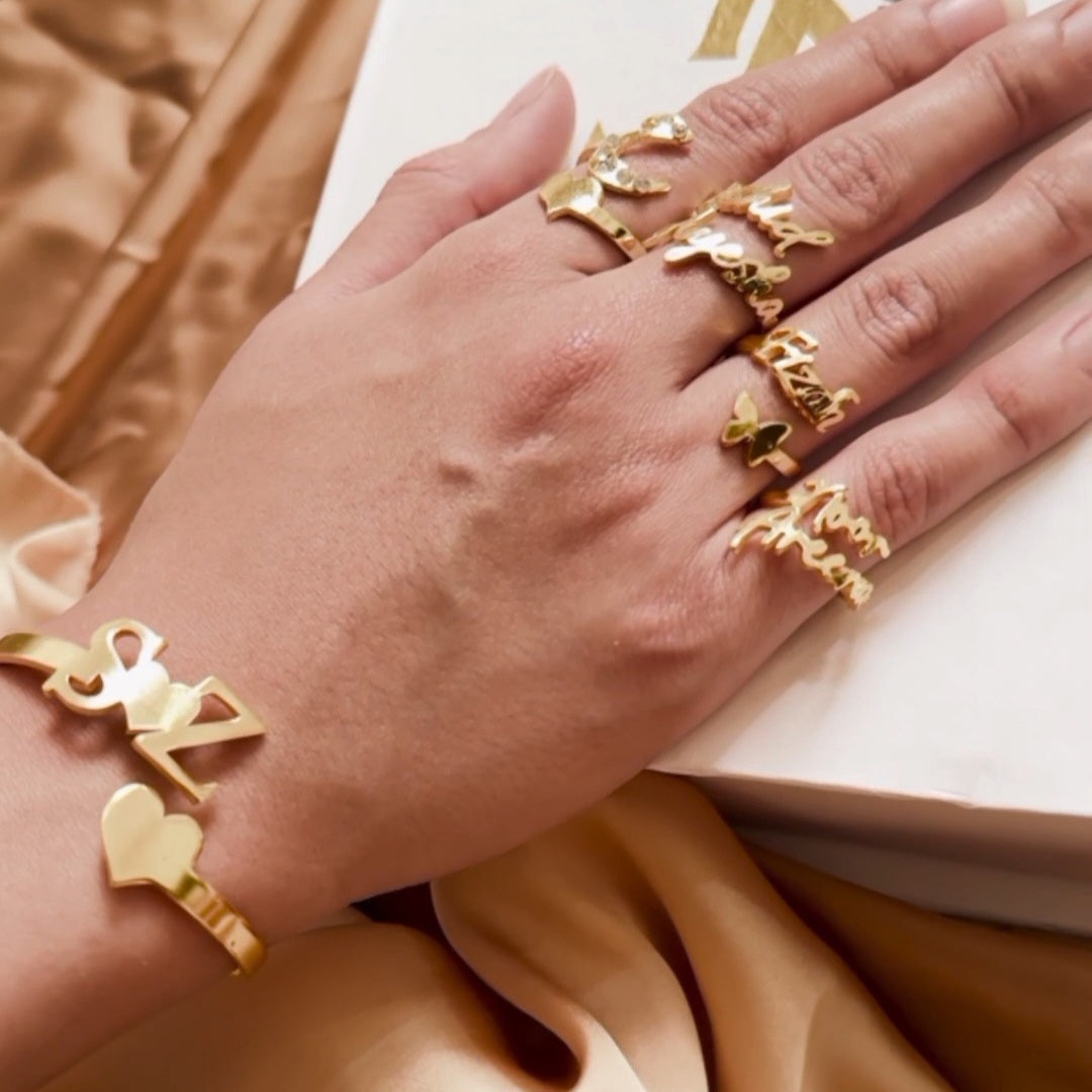 Arabic Personalized Name Ring