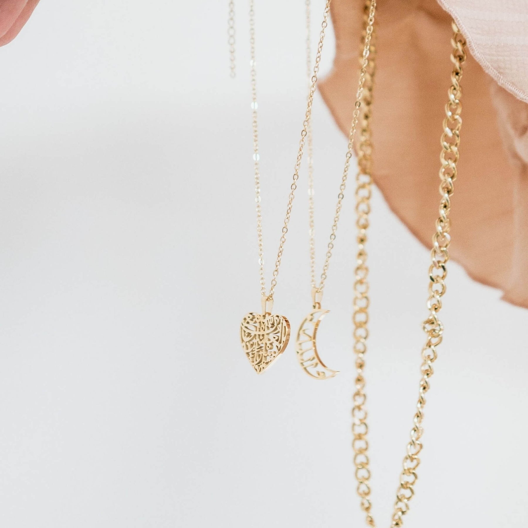 Verily With Every Hardship Comes Ease Heart Calligraphy Necklace